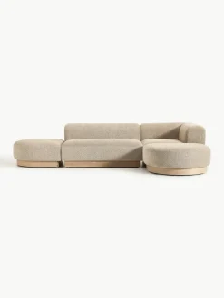 Modulaire hoekbank Natalie van teddy-bouclé^Westwing Collection Clearance