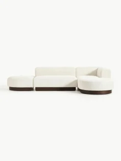 Modulaire hoekbank Natalie van teddy-bouclé^Westwing Collection Clearance