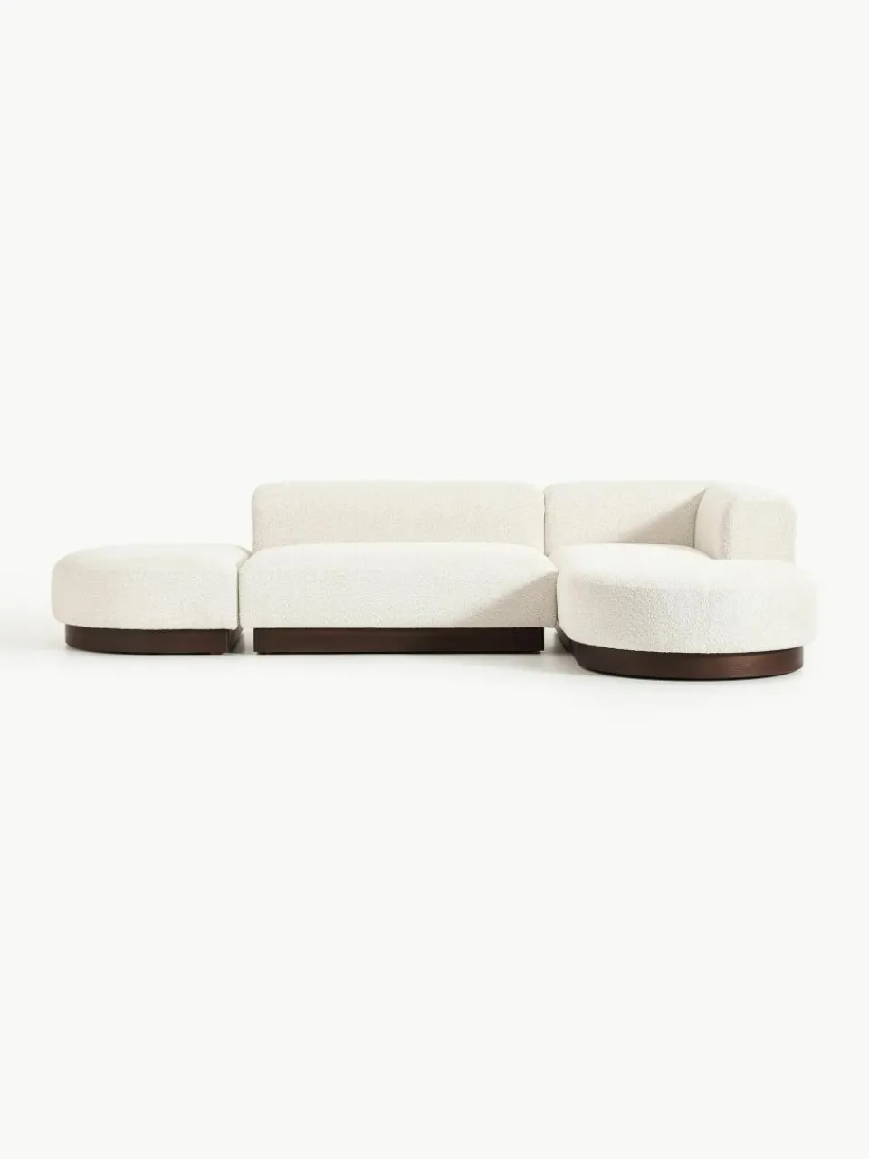 Modulaire hoekbank Natalie van teddy-bouclé^Westwing Collection Clearance