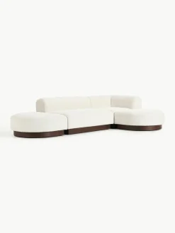 Modulaire hoekbank Natalie van teddy-bouclé^Westwing Collection Clearance