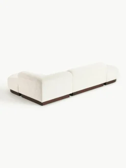 Modulaire hoekbank Natalie van teddy-bouclé^Westwing Collection Clearance