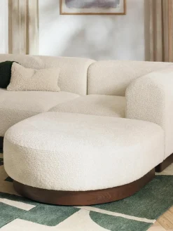 Modulaire hoekbank Natalie van teddy-bouclé^Westwing Collection Clearance