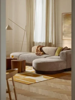 Modulaire hoekbank Natalie van teddy-bouclé^Westwing Collection Best