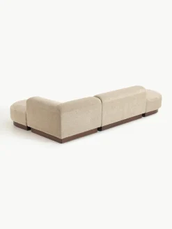 Modulaire hoekbank Natalie van teddy-bouclé^Westwing Collection Best