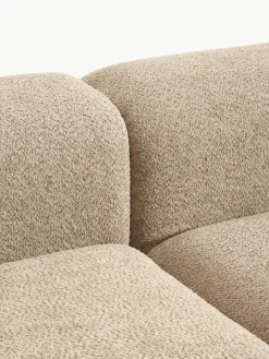 Modulaire hoekbank Natalie van teddy-bouclé^Westwing Collection Best