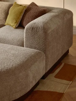 Modulaire hoekbank Natalie van teddy-bouclé^Westwing Collection Best