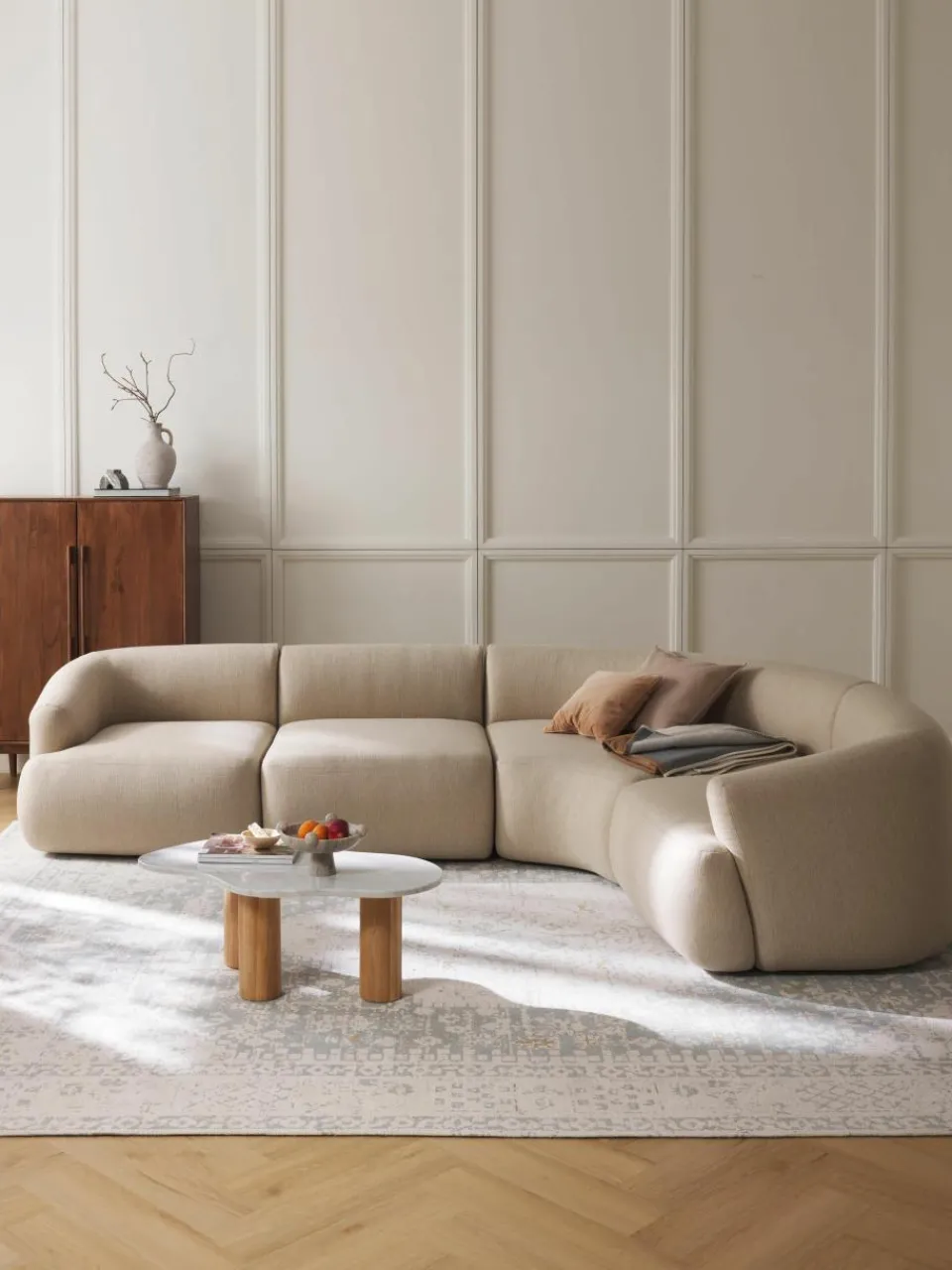 Modulaire hoekbank Sofia (4-zits)^Westwing Collection Hot