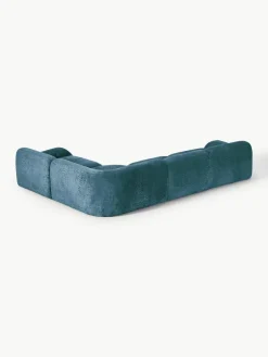 Modulaire hoekbank Wolke (4-zits) van teddy bouclé^Westwing Collection Hot