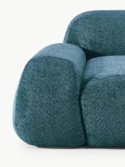 Modulaire hoekbank Wolke (4-zits) van teddy bouclé^Westwing Collection Hot