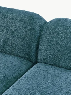 Modulaire hoekbank Wolke (4-zits) van teddy bouclé^Westwing Collection Hot