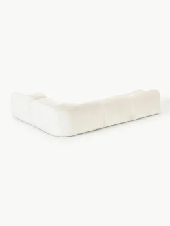 Modulaire hoekbank Wolke (4-zits) van teddy-bouclé^Westwing Collection Online