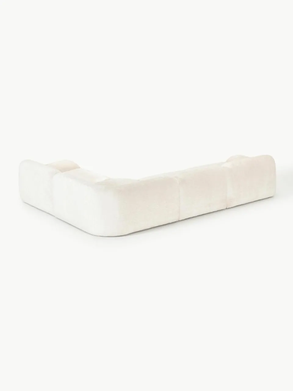 Modulaire hoekbank Wolke (4-zits) van teddy-bouclé^Westwing Collection Online