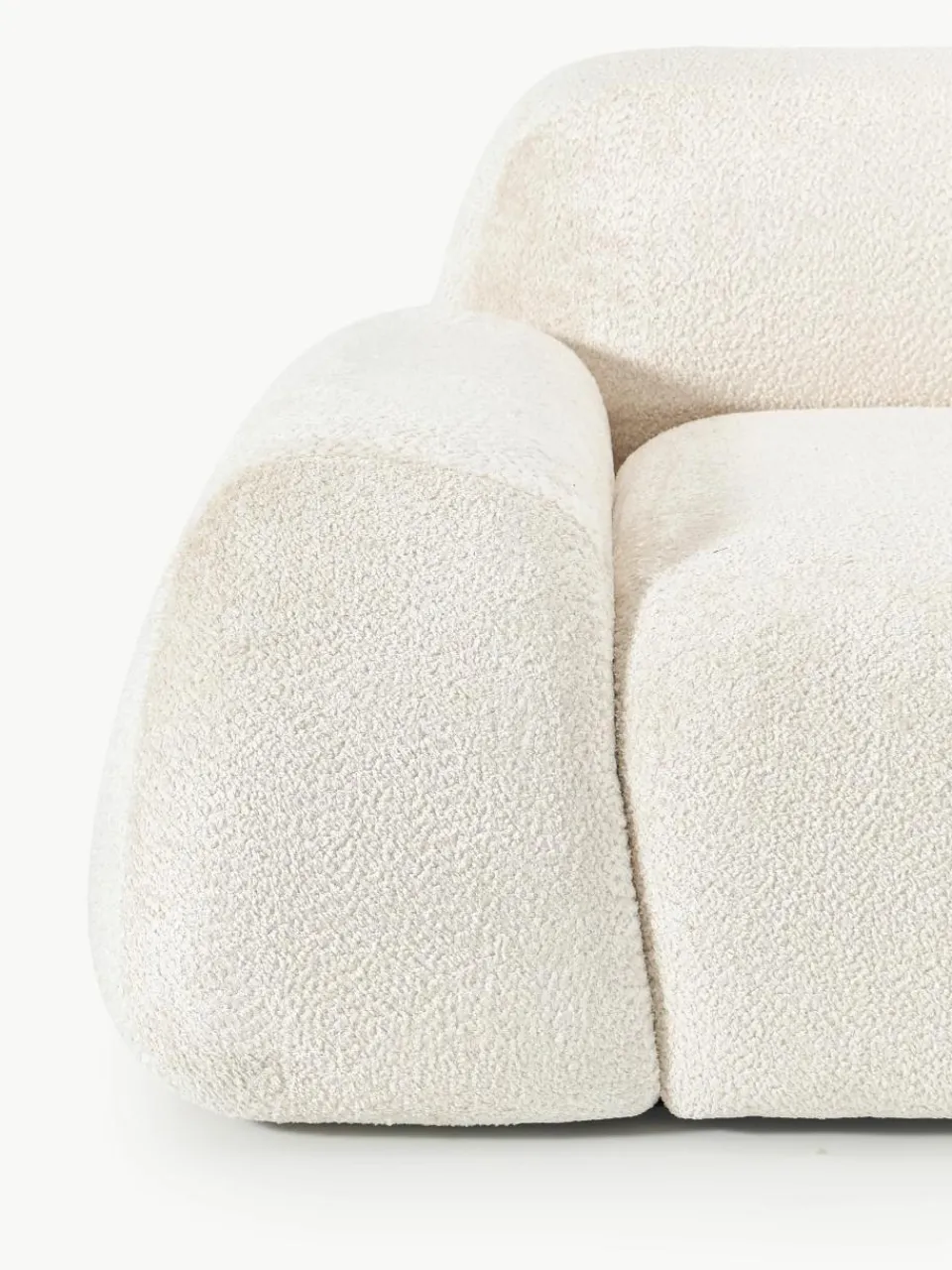 Modulaire hoekbank Wolke (4-zits) van teddy-bouclé^Westwing Collection Online
