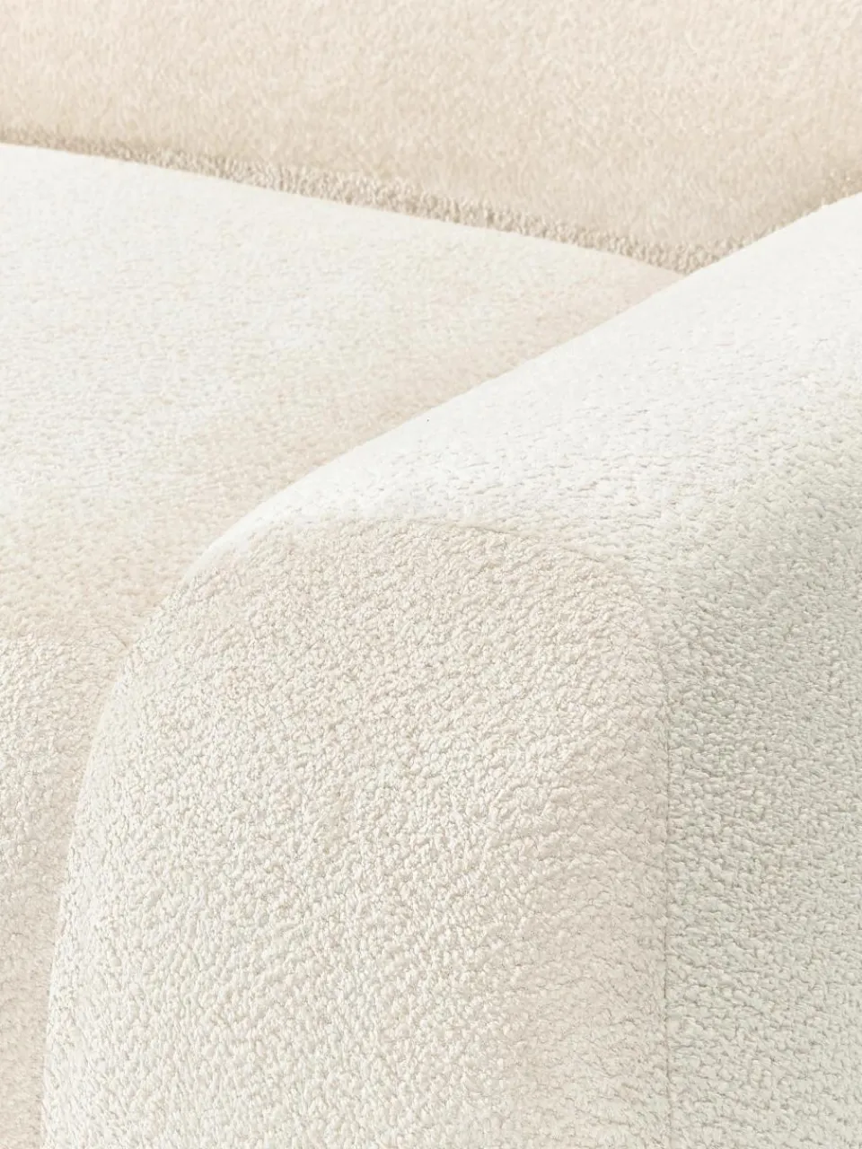 Modulaire hoekbank Wolke (4-zits) van teddy-bouclé^Westwing Collection Online