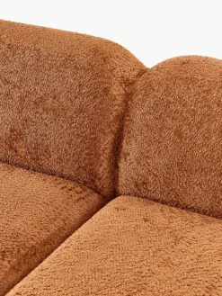 Modulaire hoekbank Wolke (4-zits) van teddy-bouclé^Westwing Collection Online