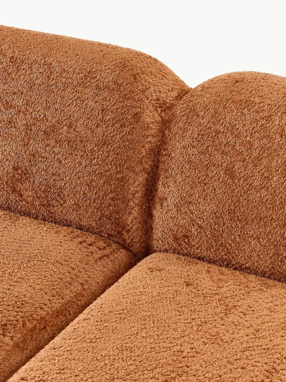 Modulaire hoekbank Wolke (4-zits) van teddy-bouclé^Westwing Collection Online