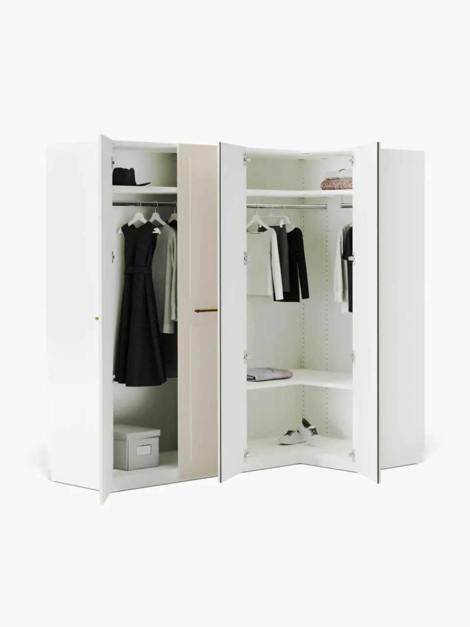 Modulaire hoekkast Charlotte, 215 cm breed, diverse varianten^Westwing Collection Discount