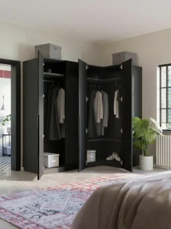 Modulaire hoekkast Leon, 215 cm breed, diverse varianten^Westwing Collection Hot