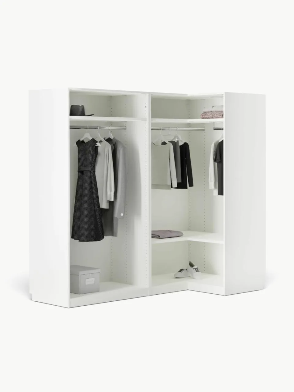 Modulaire hoekkast Simone, 215 cm breed, diverse varianten^Westwing Collection Outlet