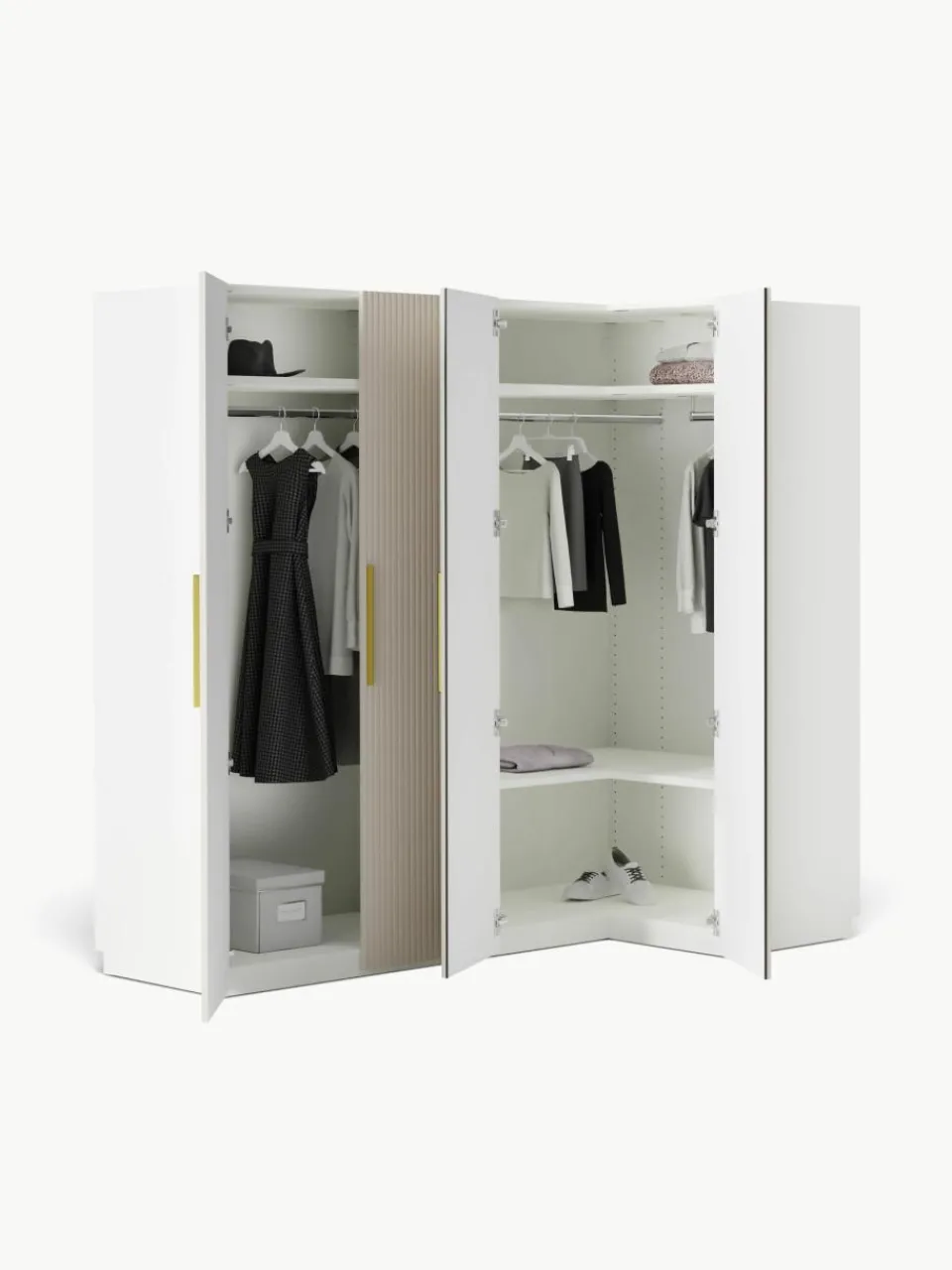 Modulaire hoekkast Simone, 215 cm breed, diverse varianten^Westwing Collection Outlet