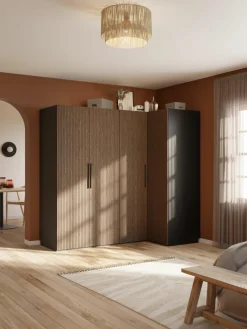 Modulaire hoekkast Simone, 215 cm breed, diverse varianten^Westwing Collection Hot