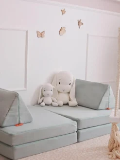 Modulaire kinderbank Mila van fluweel, handgemaakt^Funzy Sale
