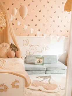 Modulaire kinderbank Mila van corduroy, handgemaakt^Funzy Clearance