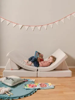 Modulaire kinderbank Mila van fluweel, handgemaakt^Funzy Fashion