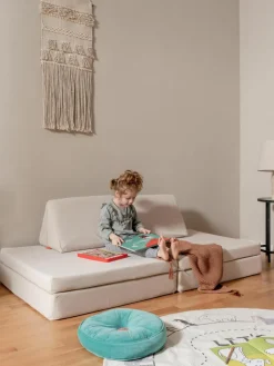 Modulaire kinderbank Mila van fluweel, handgemaakt^Funzy Fashion