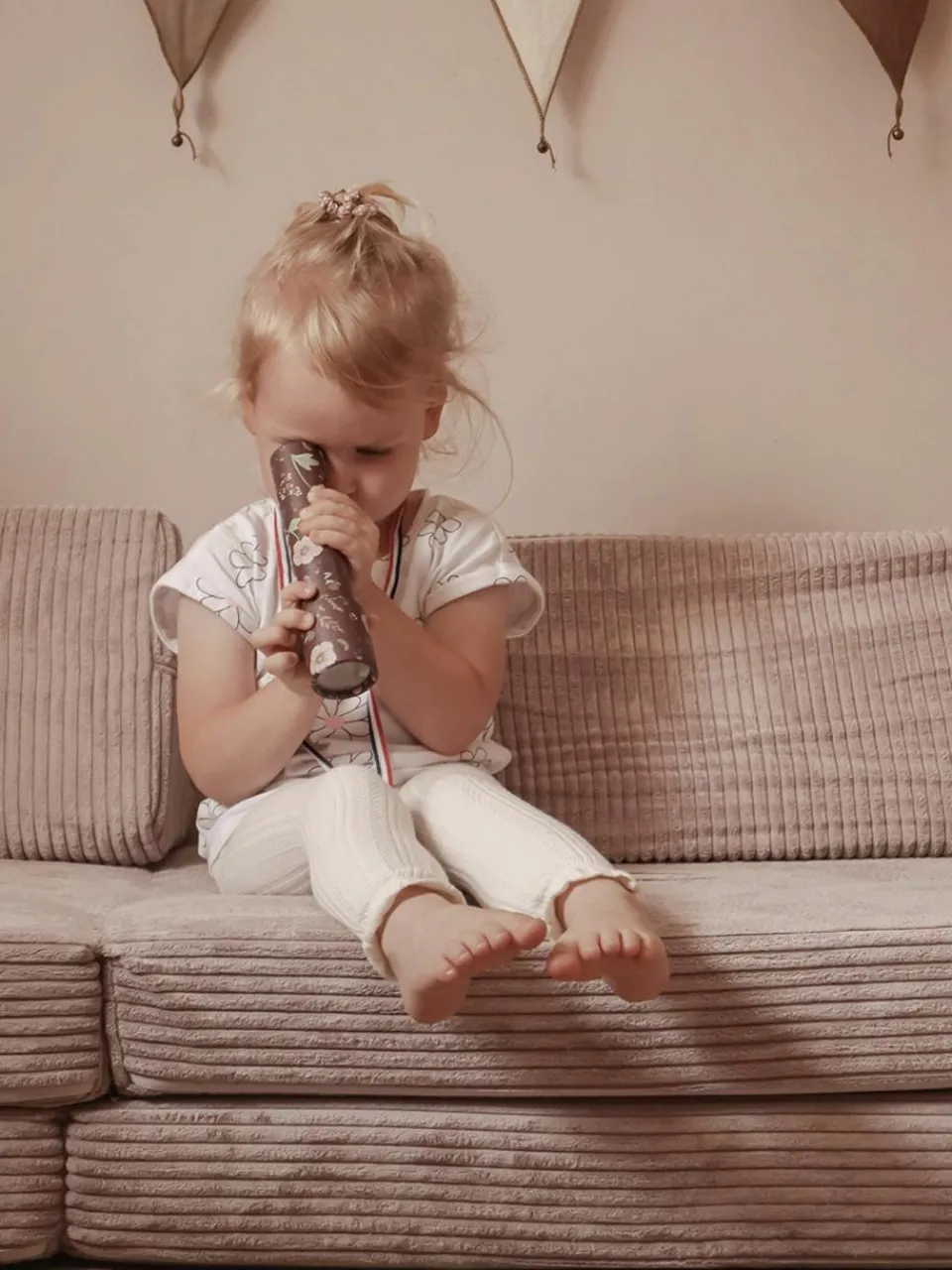 Modulaire kinderbank Mila van corduroy, handgemaakt^Funzy Online