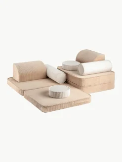 Modulaire kinderspeelbank Sugar gemaakt van corduroy^Wigiwama New