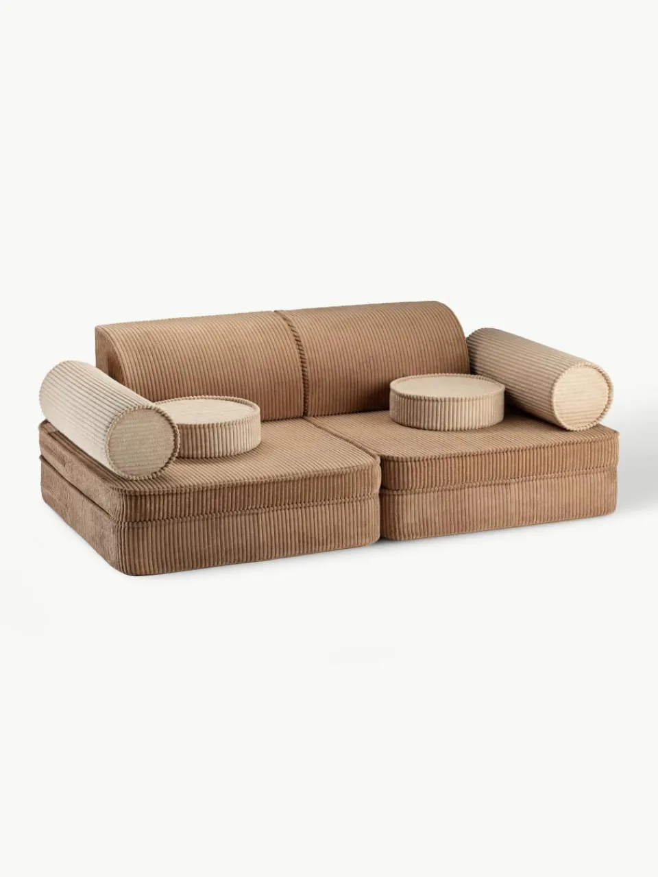 Modulaire kinderspeelbank Sugar gemaakt van corduroy^Wigiwama Clearance