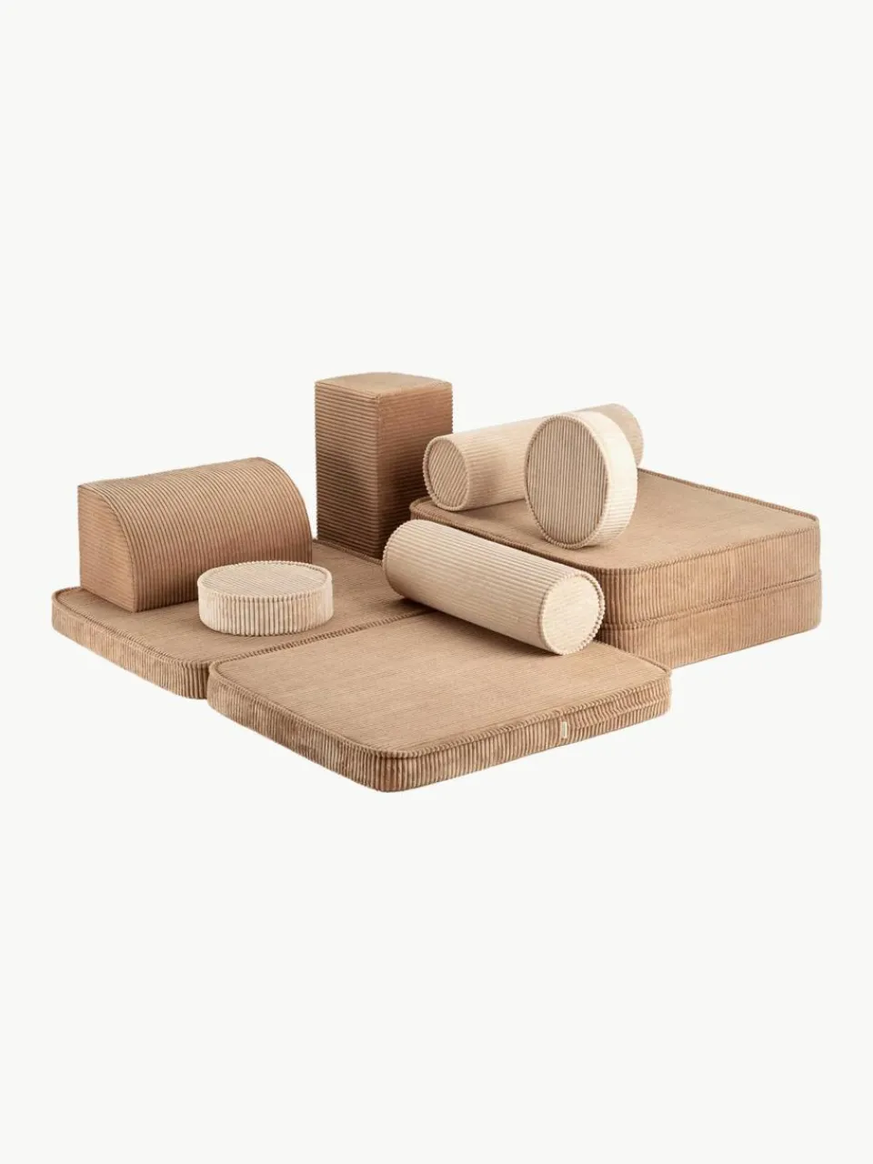 Modulaire kinderspeelbank Sugar gemaakt van corduroy^Wigiwama Clearance