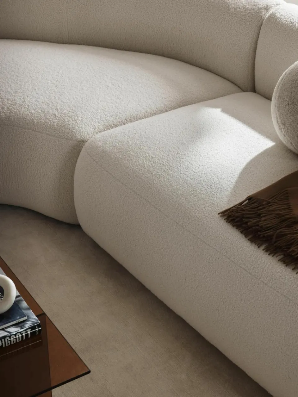 Modulaire teddy hoekbank Sofia (4-zits)^Westwing Collection Outlet