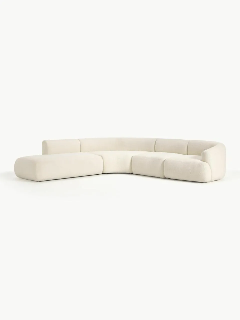 Modulaire teddy hoekbank Sofia (4-zits)^Westwing Collection Outlet