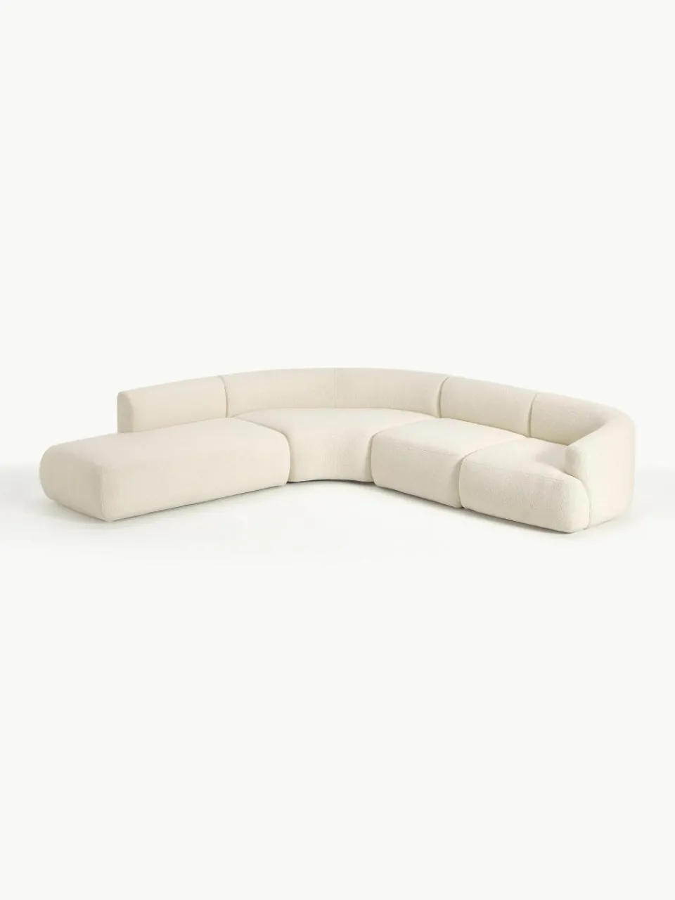 Modulaire teddy hoekbank Sofia (4-zits)^Westwing Collection Outlet