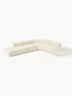 Modulaire teddy hoekbank Sofia (4-zits)^Westwing Collection Outlet