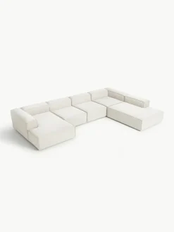 Modulaire U-bank Lennon uit bouclé^Westwing Collection Outlet