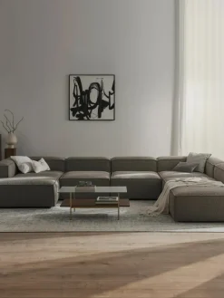 Modulaire U-bank Lennon uit bouclé^Westwing Collection Fashion