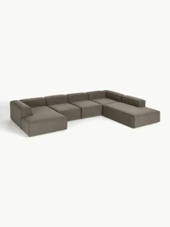 Modulaire U-bank Lennon uit bouclé^Westwing Collection Fashion