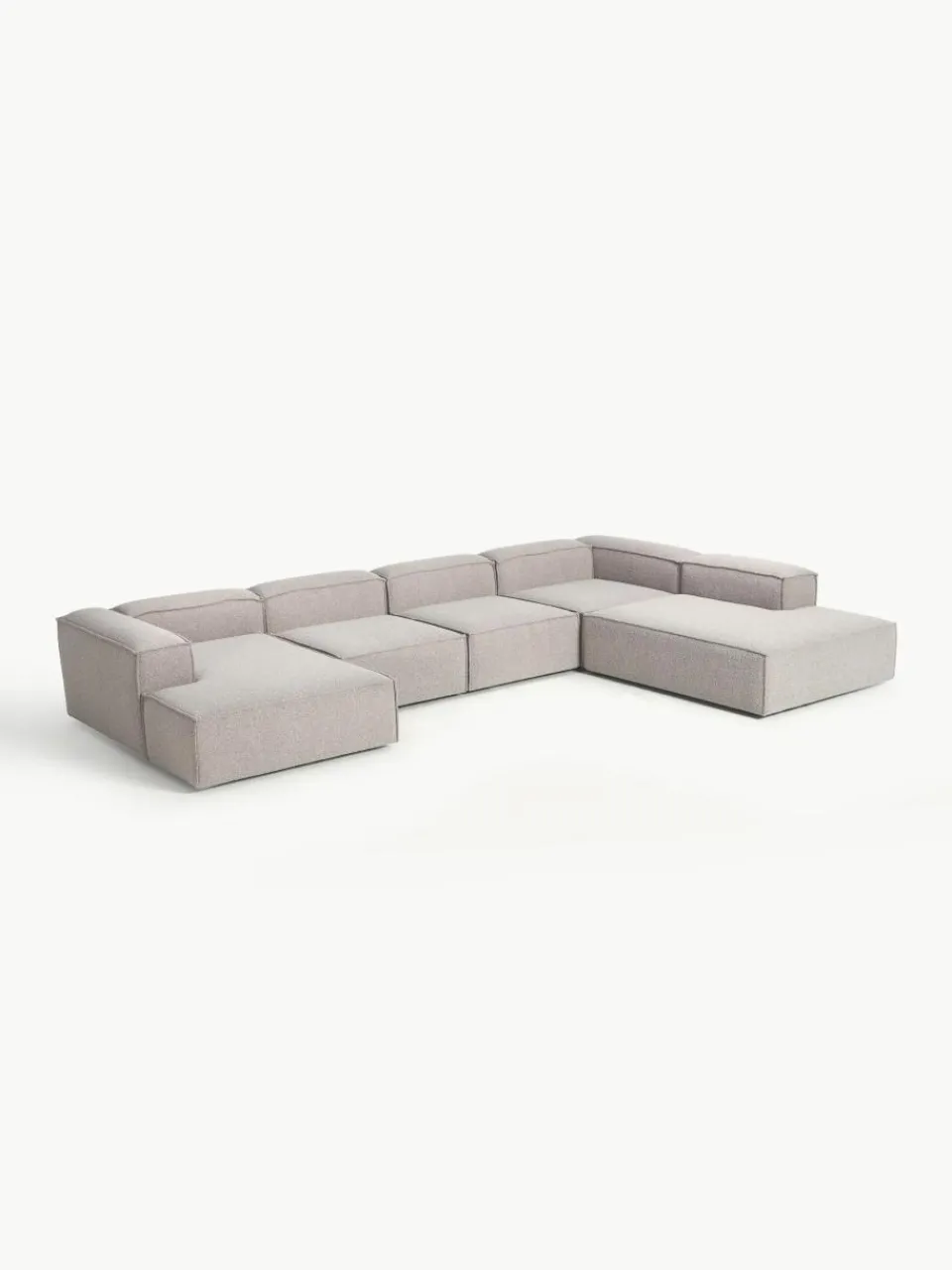 Modulaire U-bank Lennon uit bouclé^Westwing Collection New