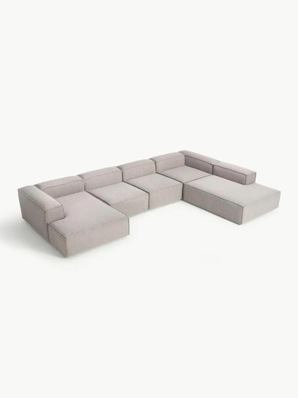 Modulaire U-bank Lennon uit bouclé^Westwing Collection New