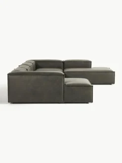 Modulaire U-bank Lennon van gerecycled leer^Westwing Collection Online