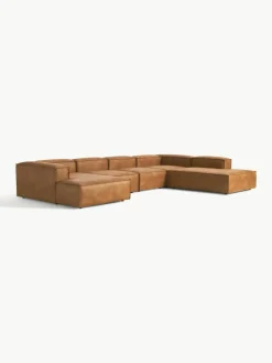 Modulaire U-bank Lennon van gerecycled leer^Westwing Collection Sale