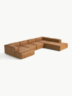 Modulaire U-bank Lennon van gerecycled leer^Westwing Collection Sale