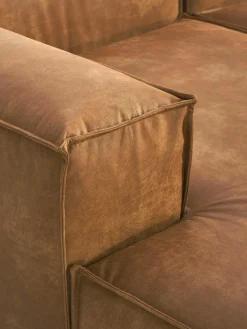 Modulaire U-bank Lennon van gerecycled leer^Westwing Collection Sale