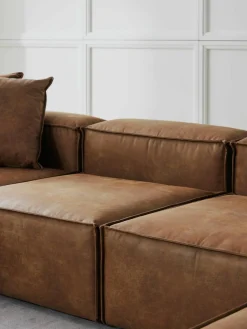 Modulaire U-bank Lennon van gerecycled leer^Westwing Collection Sale