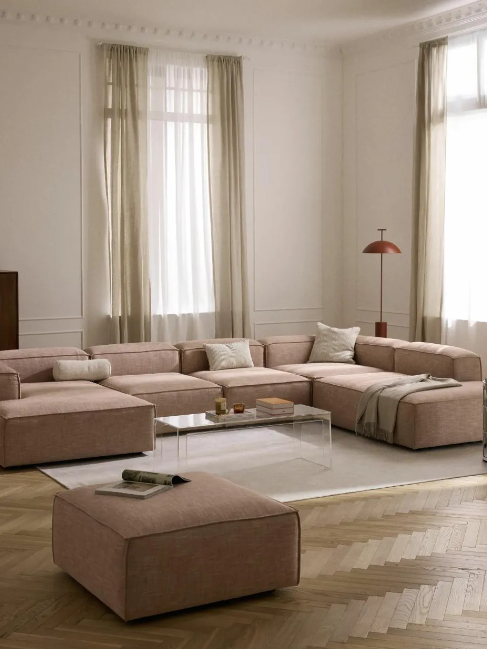 Modulaire U-bank Lennon van linnenmix^Westwing Collection Sale