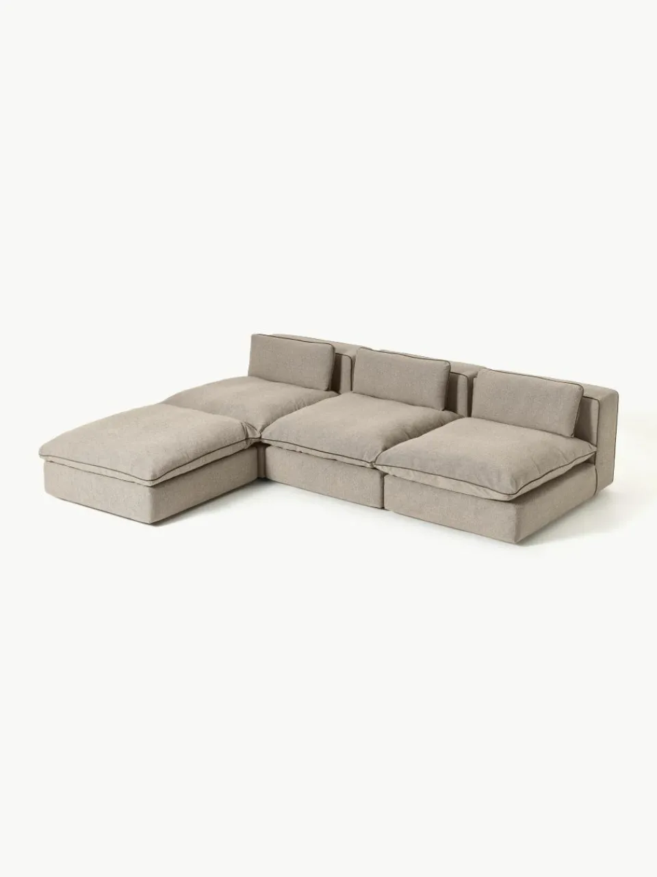 Modulaire XL bank Felix met poef^Westwing Collection Fashion