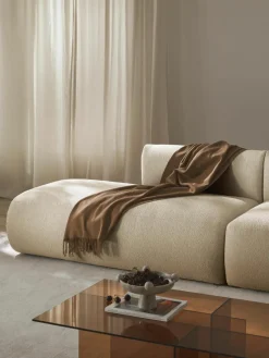 Modulaire XL chaise longue Sofia van bouclé stof^Westwing Collection Online